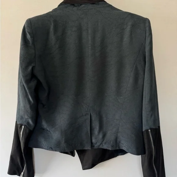 795$ HELMUT LANG Perma COMB DUSTY Sapphire JACQUARD Jacket GOAT LEATHER - Picture 10 of 16